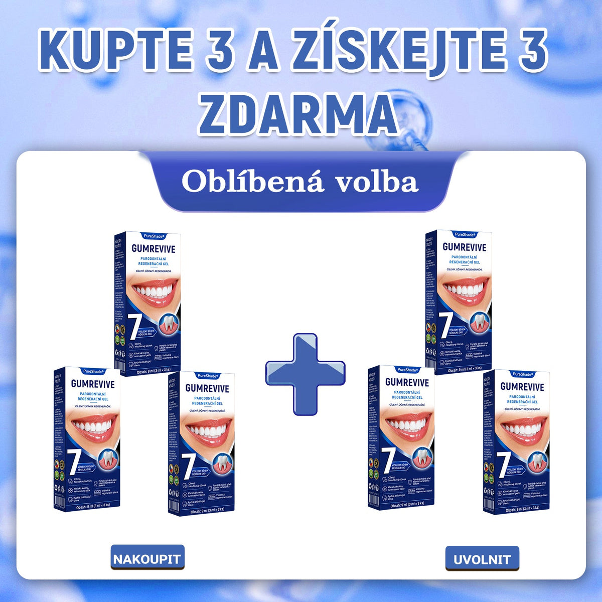 PureShade® 🦷 GumRevive regenerační gel na dásně – pro zdravější dásně a sebevědomější úsměv 👍