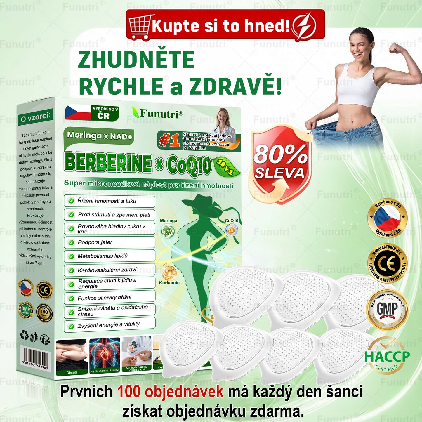 Oficiální obchod 💯 Funutri® 10 v 1 metabolická tvarující náplast s nano mikrojehličkami (Pouze jednou denně, viditelné změny již za 7 dní)  Určeno pro osoby s obezitou, diabetem, spánkovou apnoe