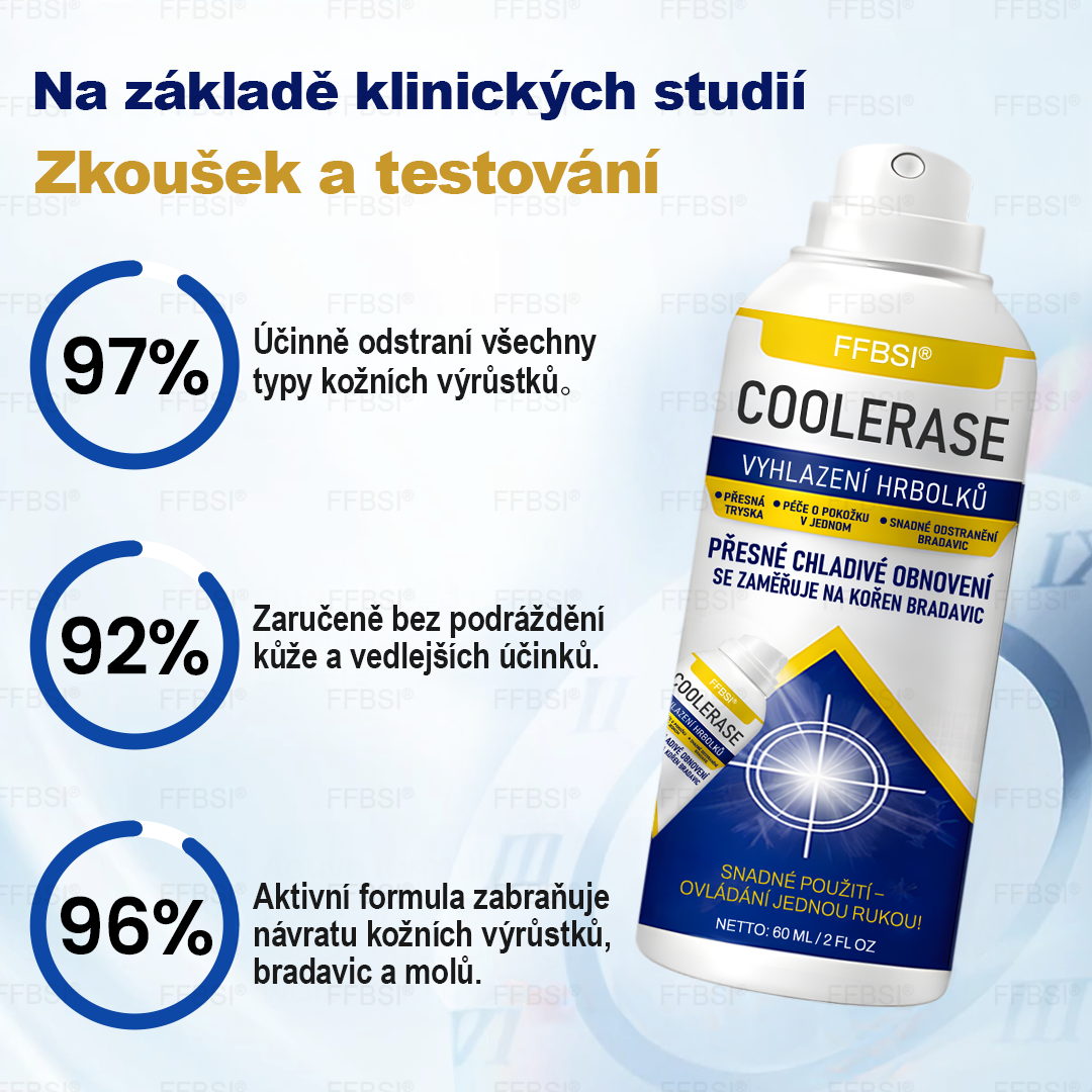 FFBSI® CoolErase Sprej pro regeneraci pokožky (Bradavice, Puchýře, Ekzém, Lupy, Kožní keratózy, Akné, Kožní výrůstky, Jizvy, Mateřská znaménka)💎