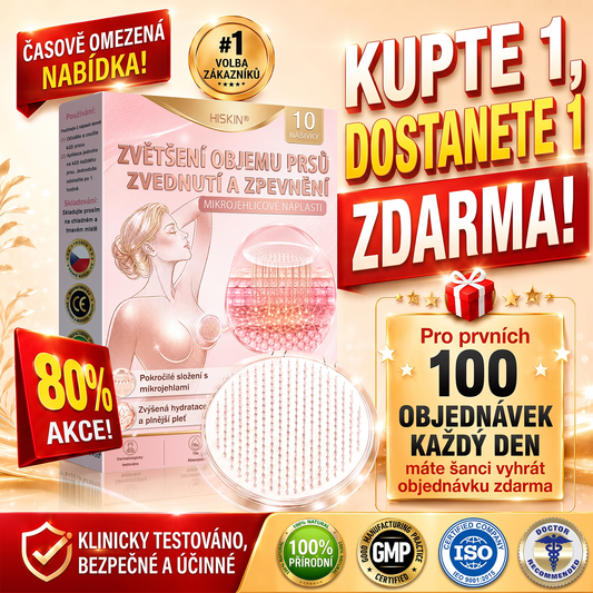 ✅HISKIN® Mikroneedlová náplast pro podporu objemu, lifting a pevnost prsou
