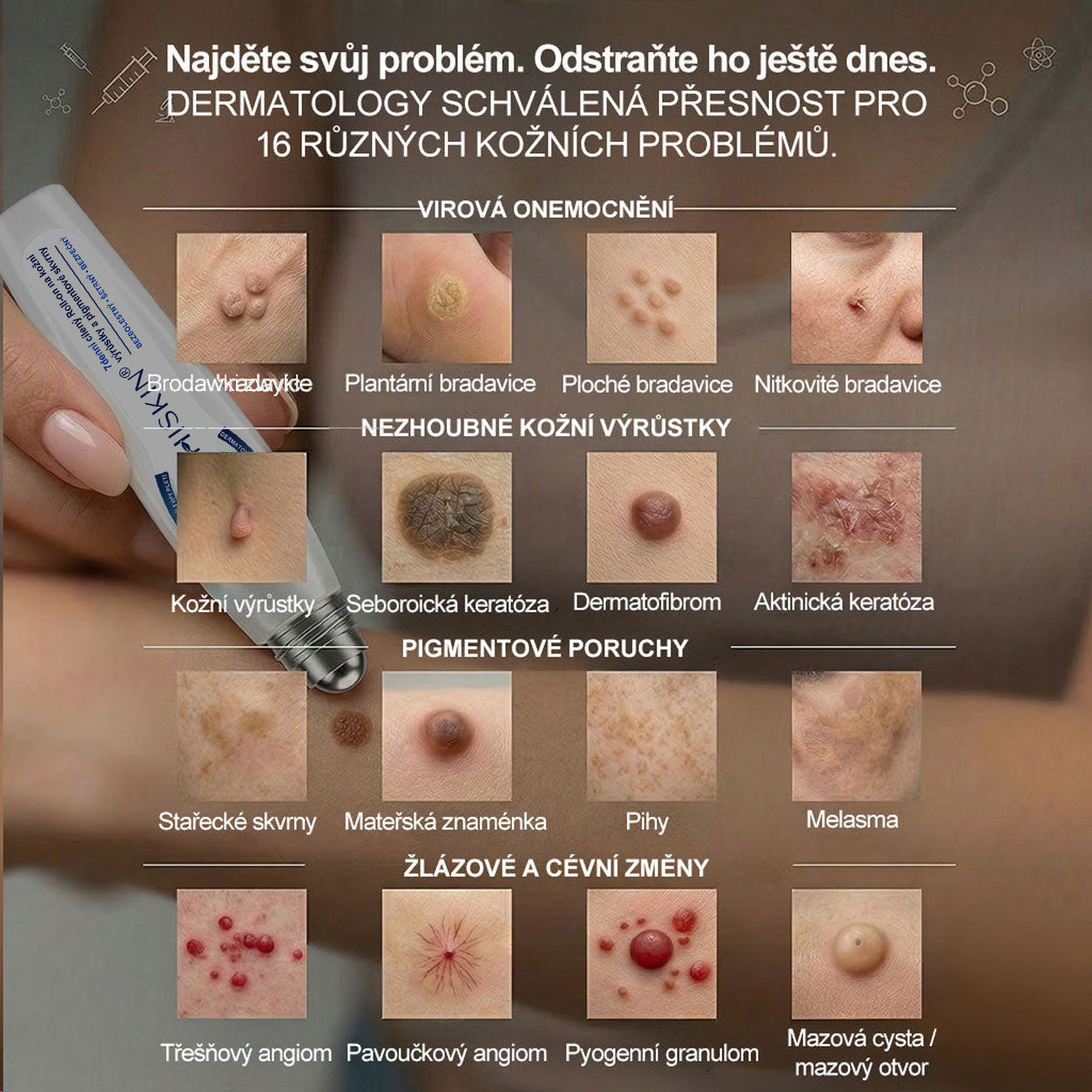 Oficiální značkový obchod | Hiskin® 7denní odstraňovač skvrn a pigmentových skvrn (Bezbolestný rollerball bez jizev)❤️
