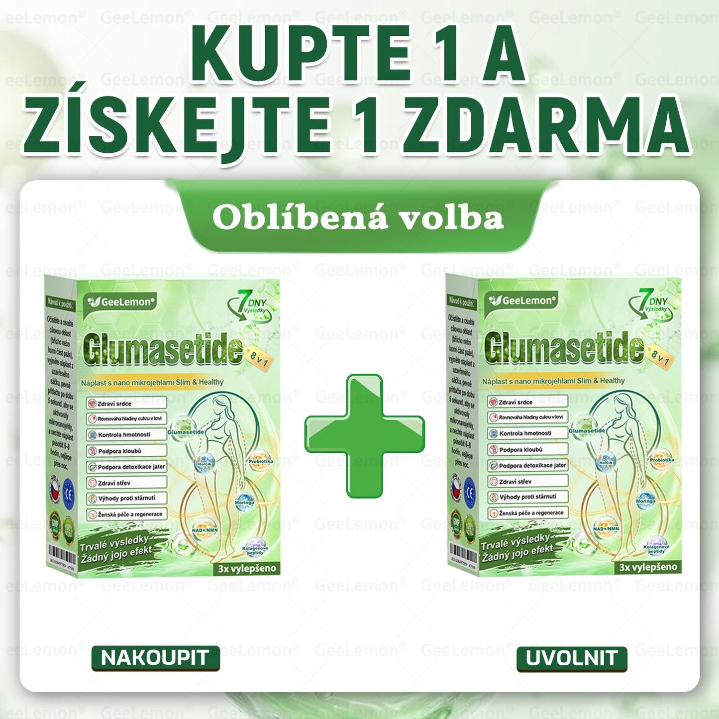 🎁 GeeLemon® Glumasetide 8 v 1 – Revoluční nano mikrojihlová náplast 🇨🇿 1× denně pro podporu hubnutí, více energie a lepší kontrolu chuti k jídlu