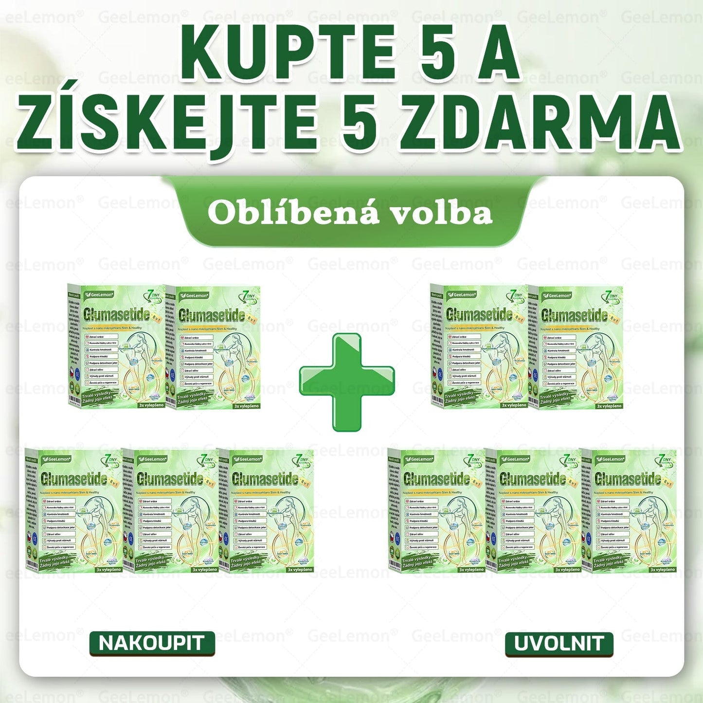 🎁 GeeLemon® Glumasetide 8 v 1 – Revoluční nano mikrojihlová náplast 🇨🇿 1× denně pro podporu hubnutí, více energie a lepší kontrolu chuti k jídlu