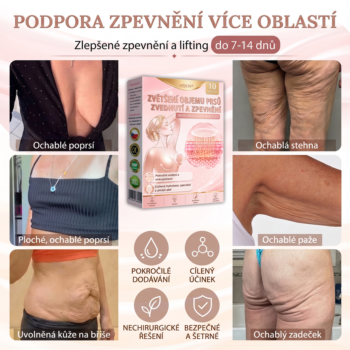 ❤️HISKIN® Mikroneedlová náplast pro podporu objemu, lifting a pevnost prsou
